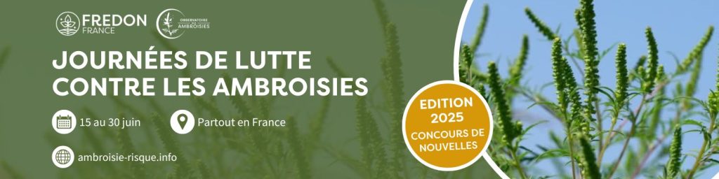 bannière journée de lutte contre les ambroisies édition 2025 concours de nouvelles gagnant